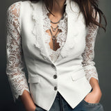 Claudia | Blazer sastre con mangas de encaje
