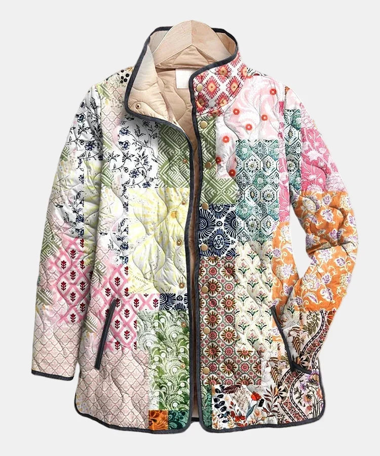 Chamarra Acolchada Patchwork Bohemio Adriana