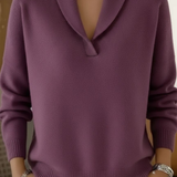 Xóchitl | Jersey cuello chal con escote en V