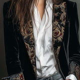 Laura | Blazer entallado con estampado barroco