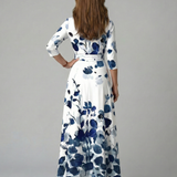 Beatriz | Vestido midi cruzado con estampado floral