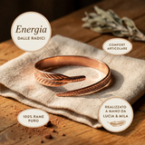 Karina | Pulsera de cobre martillado ajustable