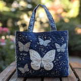 Josefina | Bolso acolchado con mariposas plateadas