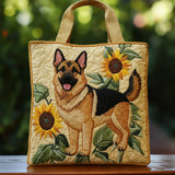 Norma | Bolso acolchado con pastor alemán y girasoles