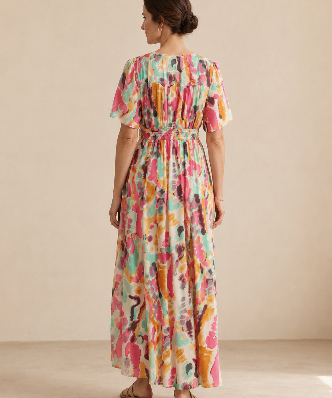 Yuki | Vestido Tie-Dye con Escote en V