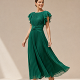 Vestido largo plisado para ocasiones especiales