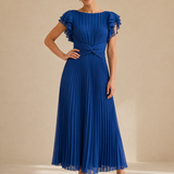 Vestido largo plisado para ocasiones especiales