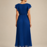 Vestido largo plisado para ocasiones especiales