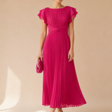 Vestido largo plisado para ocasiones especiales