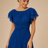 Vestido largo plisado para ocasiones especiales