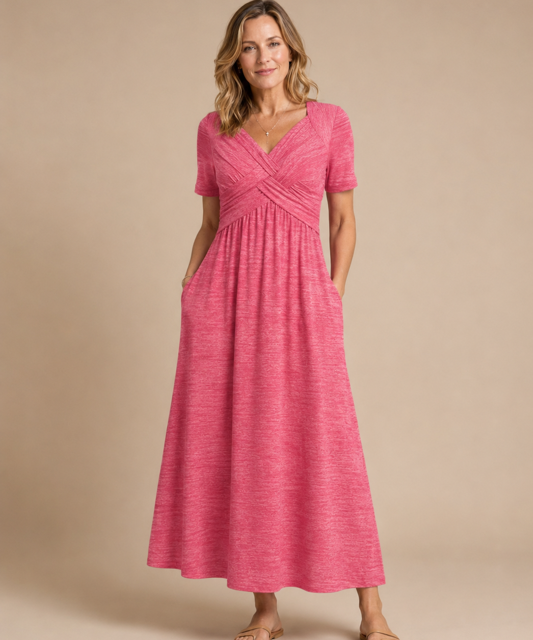 Amalia | Elegante vestido midi con silueta cruzada