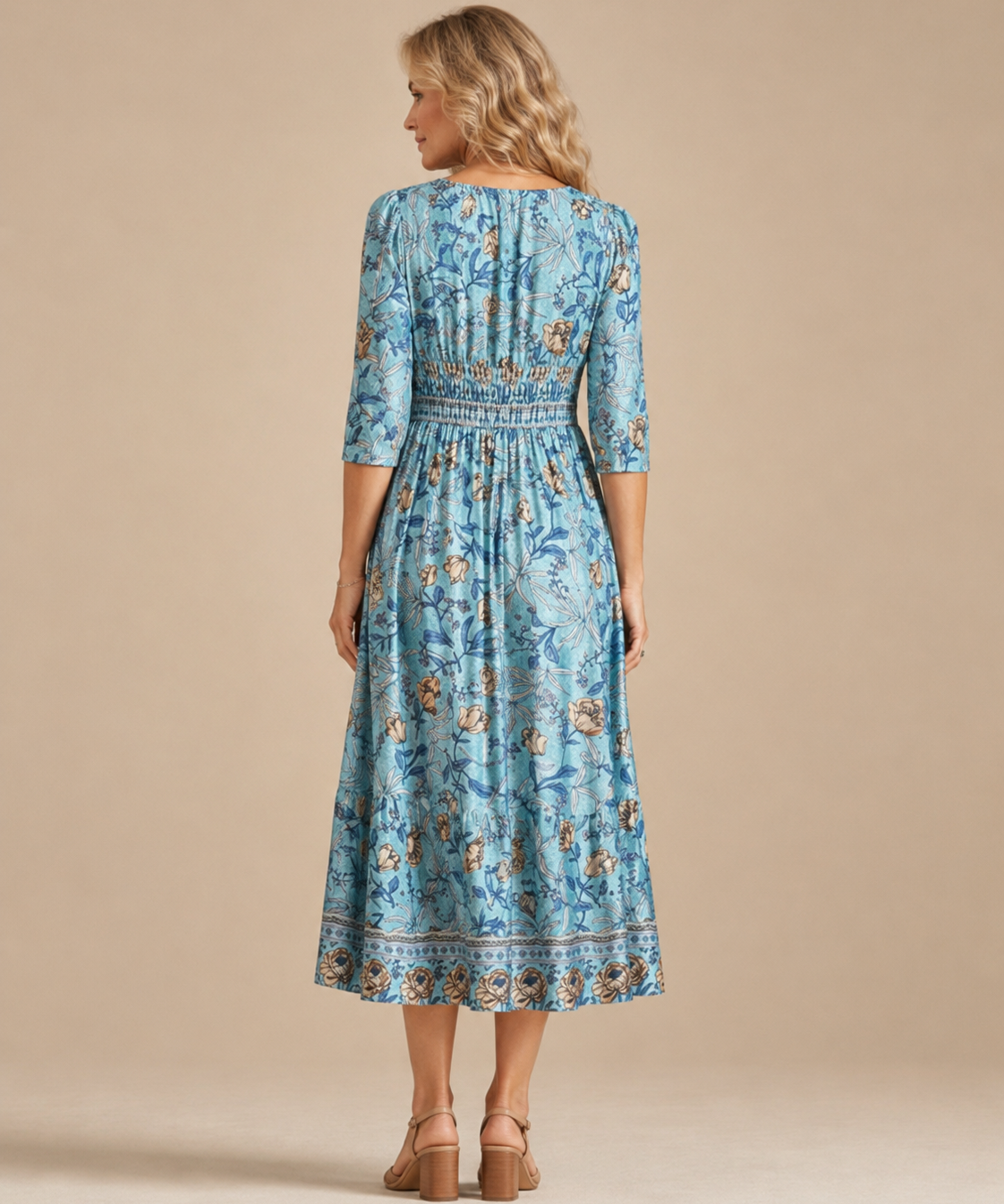 Florencia | Vestido fluido con temática de flores