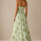 Paola | Vestido de flores romántico con escote en V