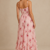 Paola | Vestido de flores romántico con escote en V