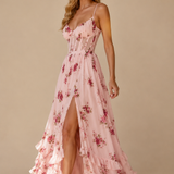 Paola | Vestido de flores romántico con escote en V