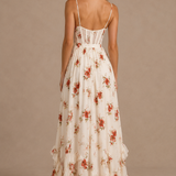 Paola | Vestido de flores romántico con escote en V