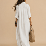 Soline | Vestido maxi con botones y suave escote en V
