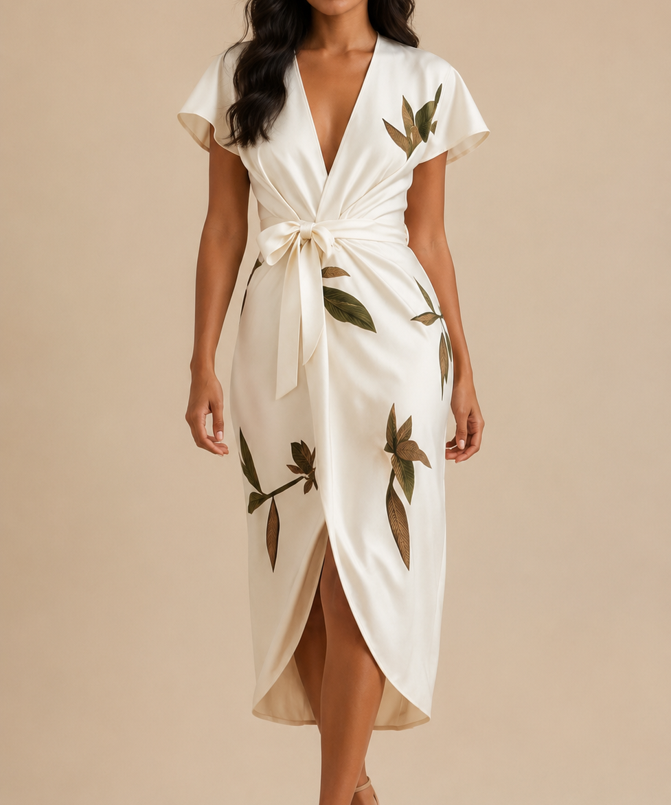 Silmu | Vestido cruzado con cinta