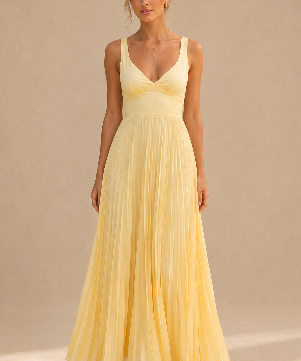 Sointu | Vestido largo plisado