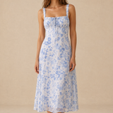Iiris | Vestido midi floral con tirantes