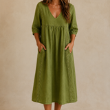 Veera | Vestido midi de lino