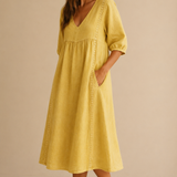 Veera | Vestido midi de lino