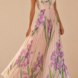 Oriah | Vestido maxi de corte A con flores