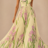Oriah | Vestido maxi de línea A con flores