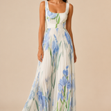 Oriah | Vestido maxi de corte A con flores