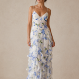Uri | Vestido midi con volantes