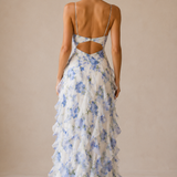 Uri | Vestido midi con volantes