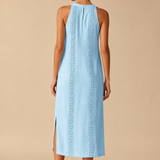 Vestido midi Liinainen con cuello chino