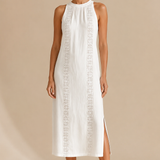 Vestido midi Liinainen con cuello chino