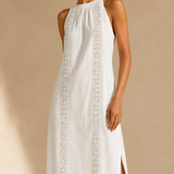 Vestido midi Liinainen con cuello chino