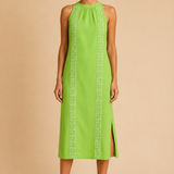 Vestido midi Liinainen con cuello chino