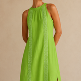 Vestido midi Liinainen con cuello chino