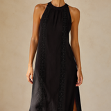 Vestido midi Liinainen con cuello chino