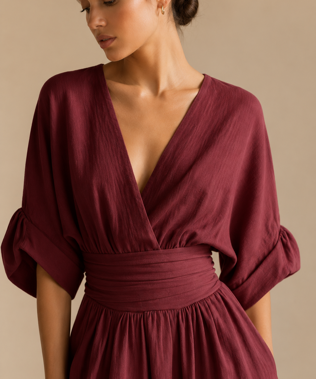 Alessia | Mono elegante con escote en V y cintura alta