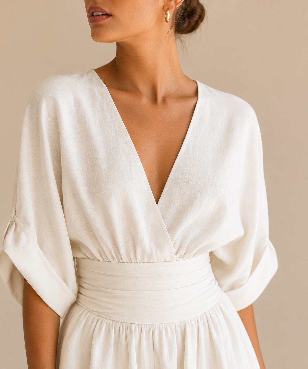 Alessia | Mono elegante con escote en V y cintura alta
