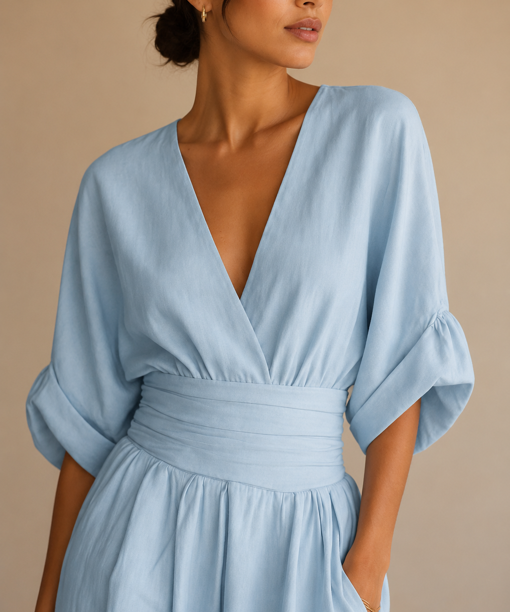 Alessia | Mono elegante con escote en V y cintura alta