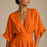 Alessia | Mono elegante con escote en V y cintura alta