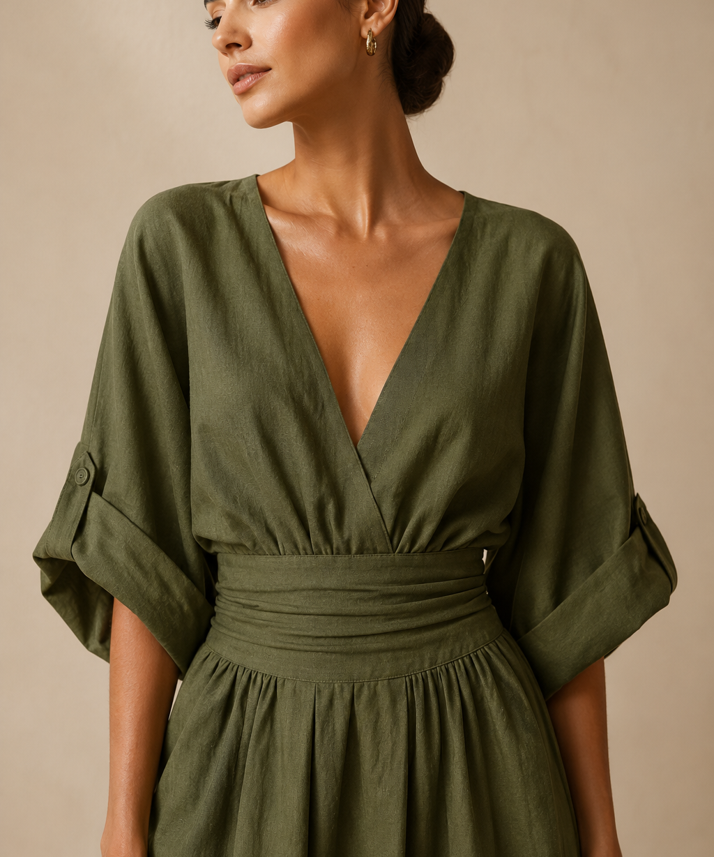 Alessia | Mono elegante con escote en V y cintura alta