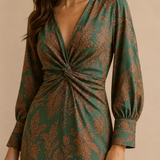 Aada | Vestido midi elegante con detalle de nudo