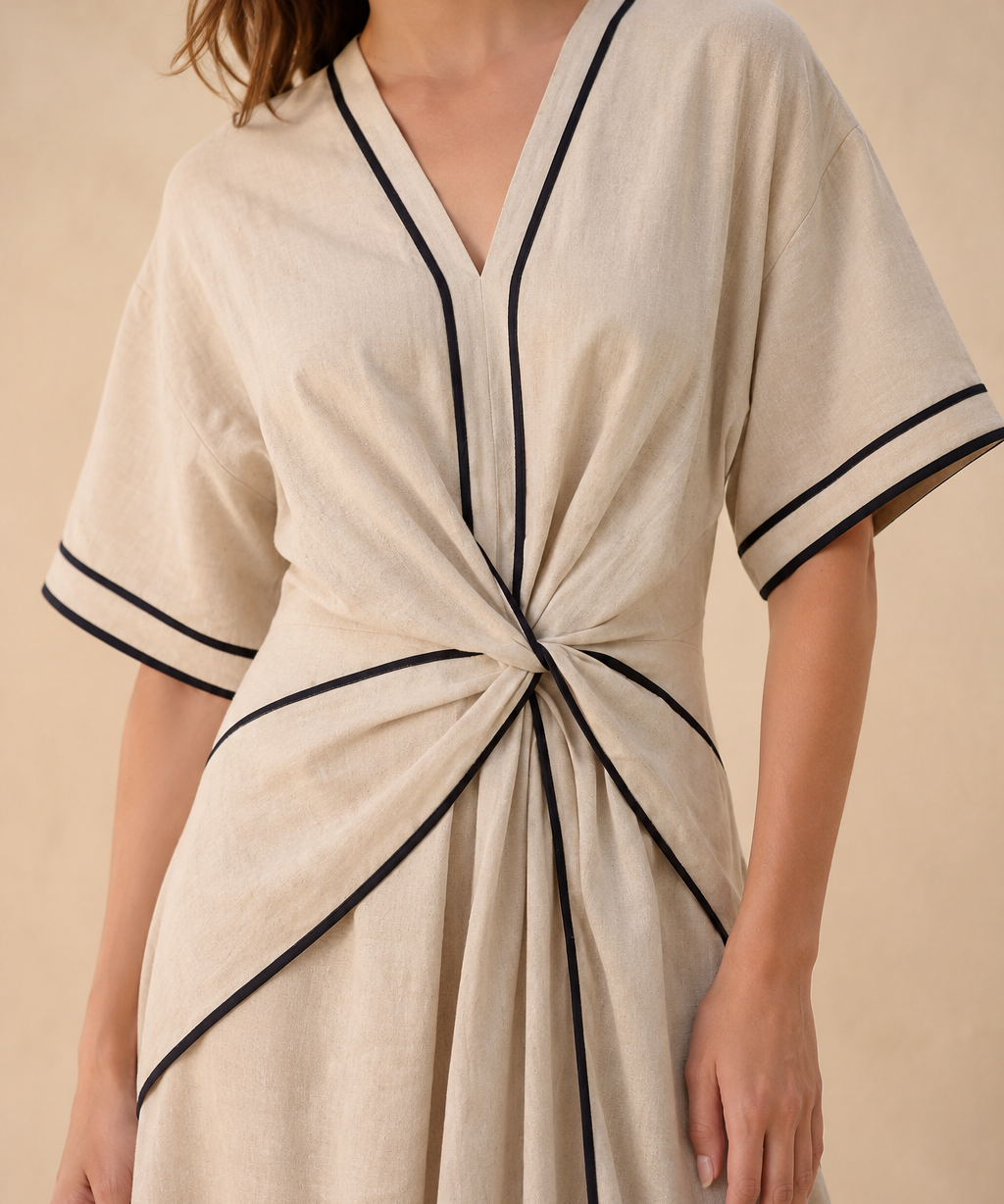 Elvi | Vestido ligero con detalle retorcido
