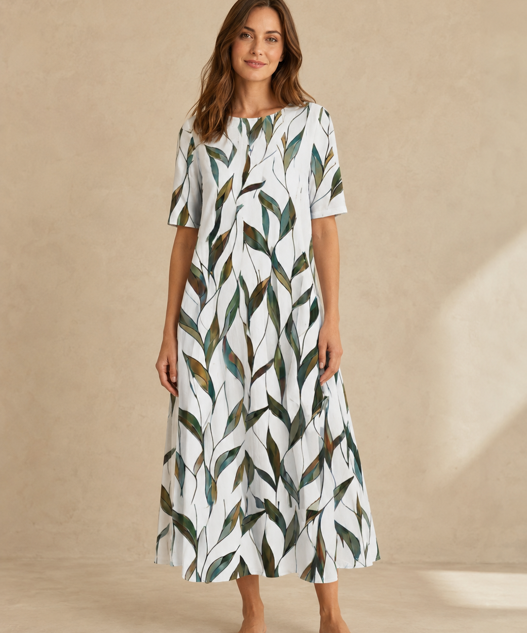 Marina | Vestido midi fluido con estampado floral