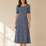 Marina | Vestido midi fluido con estampado floral