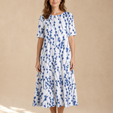 Marina | Vestido midi fluido con estampado floral