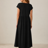 Catalina | Vestido midi fluido de algodón y seda