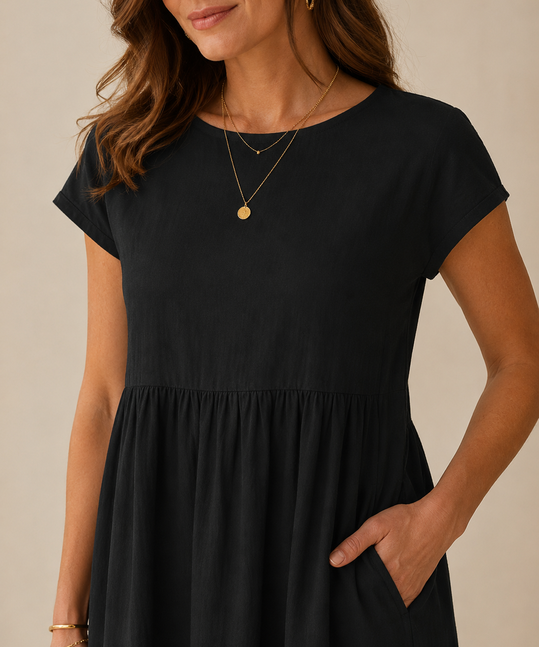 Catalina | Vestido midi fluido de algodón y seda