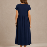 Catalina | Vestido midi fluido de algodón y seda